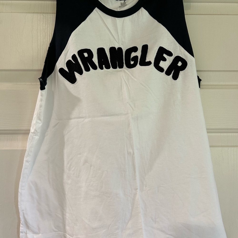 Wrangler Black and White Cotton Tee